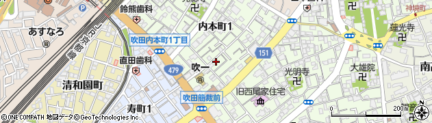 大阪府吹田市内本町1丁目22-30周辺の地図
