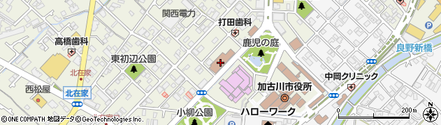 加古川郵便局周辺の地図