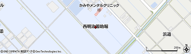 愛知県豊橋市牟呂町（西明治源助堀）周辺の地図
