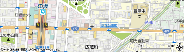 東洋医学健康センター・江坂整膚整体院周辺の地図