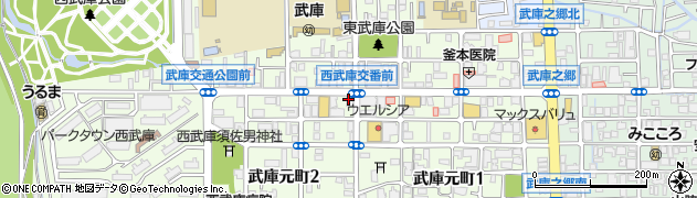 産経新聞　武庫之荘販売所周辺の地図