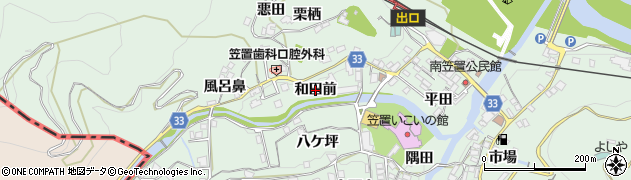 京都府笠置町（相楽郡）笠置（和田前）周辺の地図