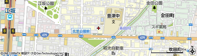 財形江坂ハイツ周辺の地図