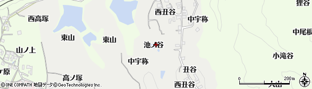 京都府木津川市加茂町大野池ノ谷周辺の地図
