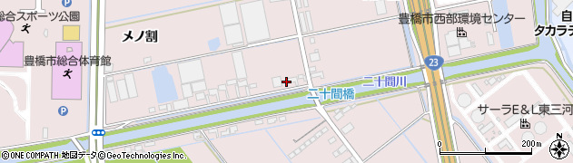 愛知県豊橋市神野新田町メノ割36周辺の地図