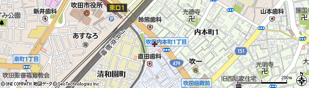 大阪府吹田市寿町1丁目3周辺の地図