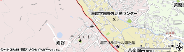 兵庫県芦屋市六麓荘町26周辺の地図
