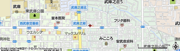 五ツ輪武庫之荘　本店周辺の地図