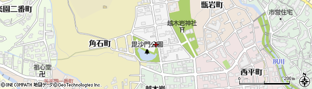 兵庫県西宮市毘沙門町周辺の地図