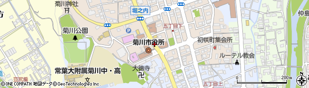 西通り・菊川市役所前周辺の地図
