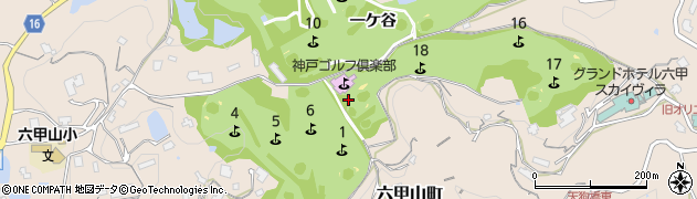 兵庫県神戸市灘区六甲山町（一ケ谷）周辺の地図