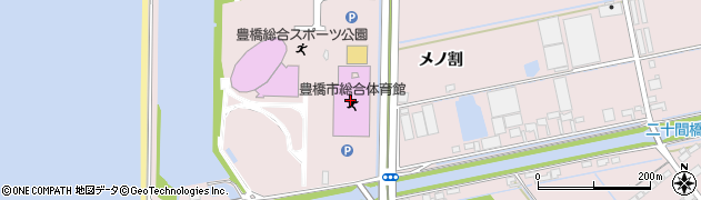 豊橋市総合体育館　第２競技場周辺の地図