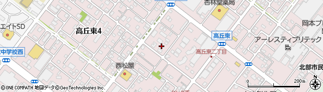 静岡県浜松市中央区高丘東周辺の地図