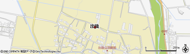 三重県伊賀市出後周辺の地図