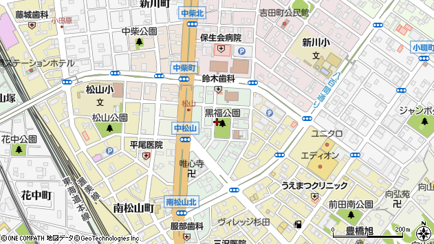 〒440-0874 愛知県豊橋市東松山町の地図