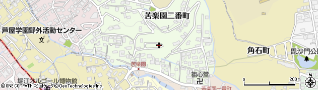 兵庫県西宮市苦楽園二番町周辺の地図