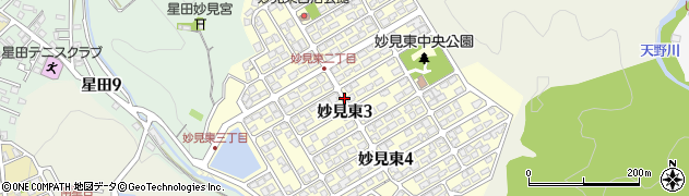 大阪府交野市妙見東周辺の地図