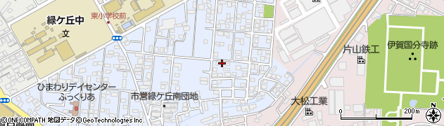 三重県伊賀市緑ケ丘南町周辺の地図