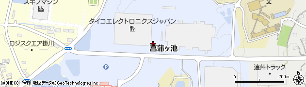 静岡県掛川市菖蒲ヶ池周辺の地図