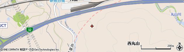 兵庫県神戸市北区山田町下谷上（西丸山）周辺の地図