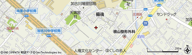 兵庫県加古川市加古川町備後周辺の地図