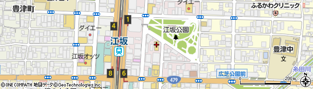 かに道楽江坂店周辺の地図