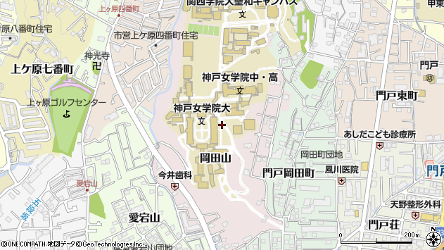 〒662-0827 兵庫県西宮市岡田山の地図