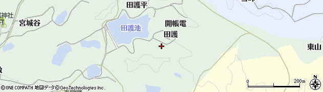 京都府木津川市山城町椿井田護周辺の地図