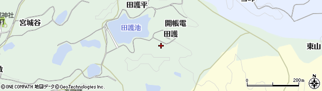 京都府木津川市山城町椿井（田護）周辺の地図
