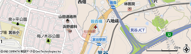 兵庫県神戸市北区山田町下谷上鷹之子周辺の地図