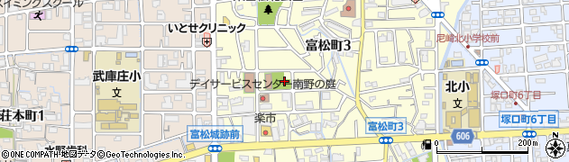 富松城北公園周辺の地図