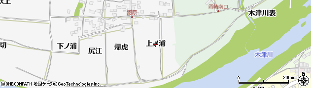 京都府木津川市加茂町河原（上ノ浦）周辺の地図