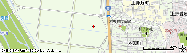 三重県伊賀市木興町周辺の地図