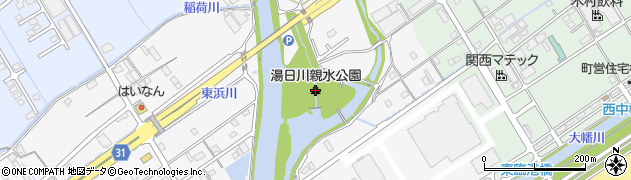 湯日川親水公園周辺の地図