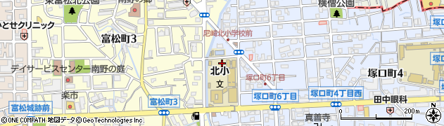 尼崎市立尼崎北小学校周辺の地図