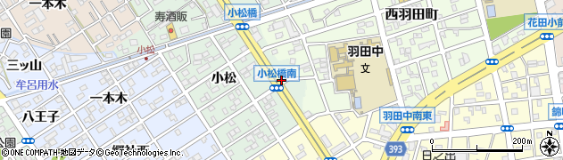 小松橋南周辺の地図