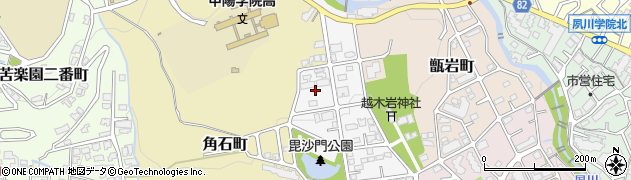 兵庫県西宮市毘沙門町6周辺の地図