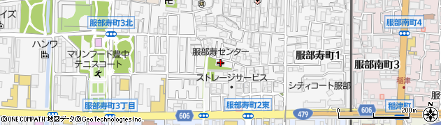 豊中市立　共同利用施設服部寿センター周辺の地図