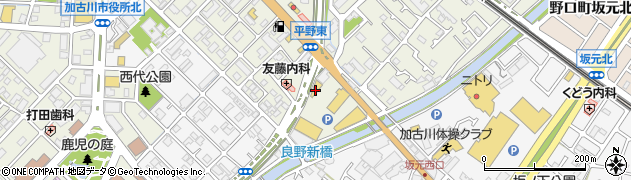 兵庫県加古川市加古川町平野250周辺の地図