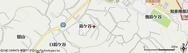 愛知県南知多町（知多郡）内海（鈴ケ谷）周辺の地図