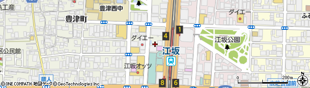 ミスタードーナツ 江坂東急周辺の地図