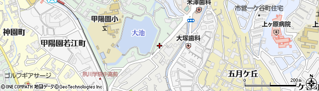 兵庫県西宮市甲陽園本庄町周辺の地図