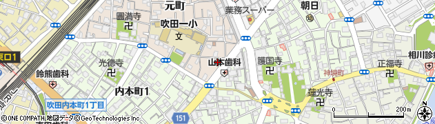 セブンイレブン吹田元町店周辺の地図