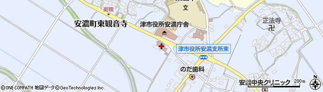 津市役所　文化財施設安濃郷土資料館周辺の地図