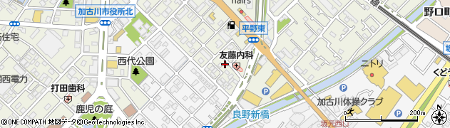 兵庫県加古川市加古川町平野517周辺の地図