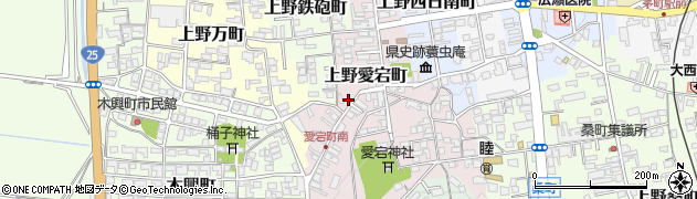 三重県伊賀市上野愛宕町1962周辺の地図