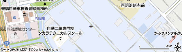 愛知県豊橋市牟呂町西明治川東周辺の地図
