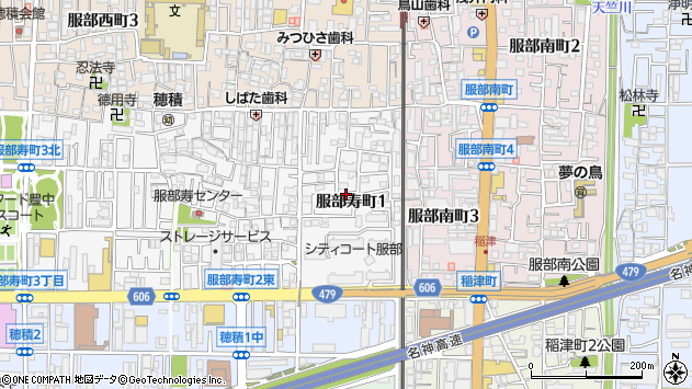 〒561-0857 大阪府豊中市服部寿町の地図