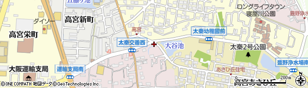寝屋川警察署太秦交番周辺の地図
