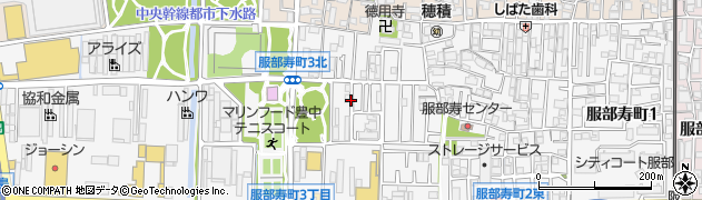 服部寿町3丁目緑地周辺の地図